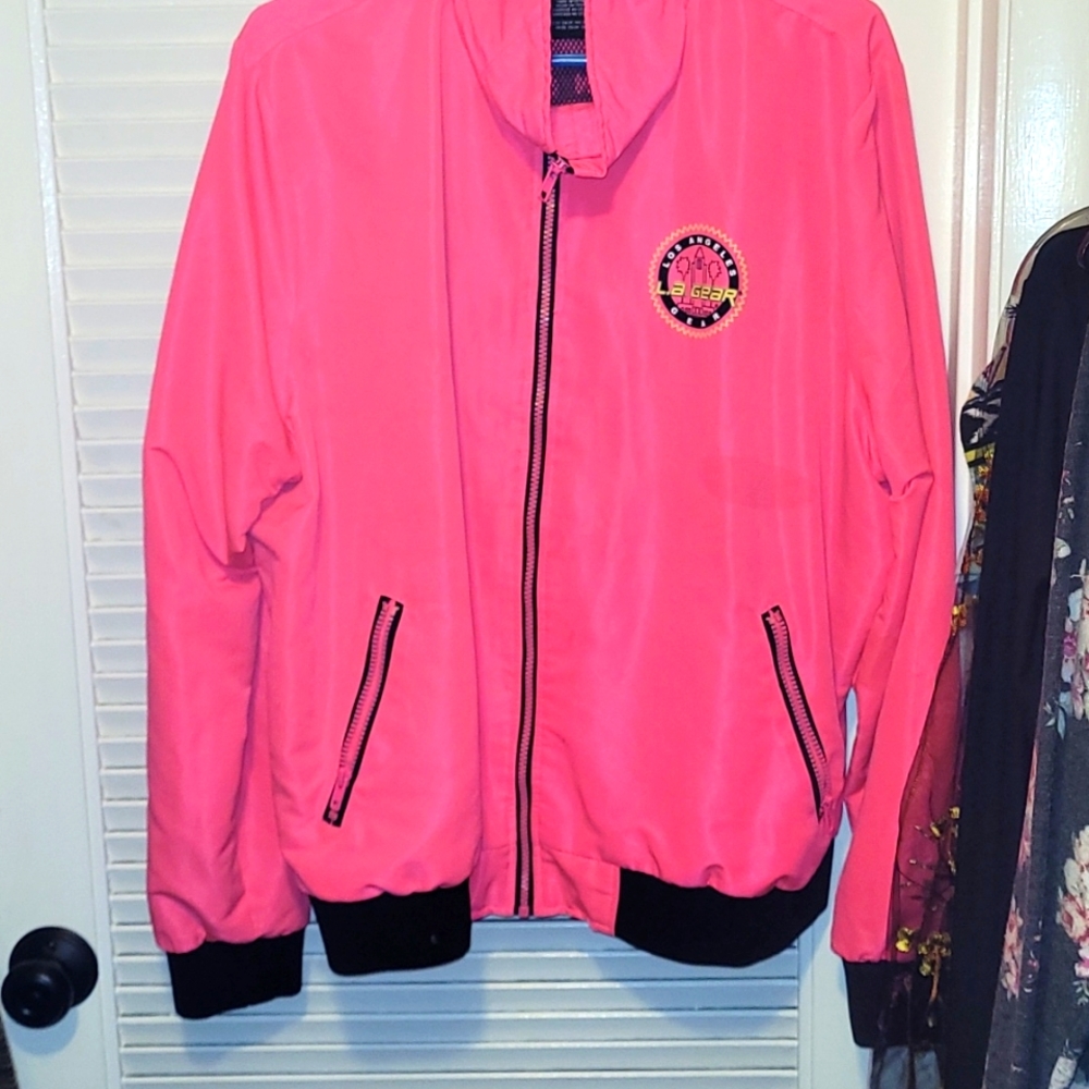L.A. Gear 80s & 90’s Vintage Inspired Hot Pink Bomber Jacket